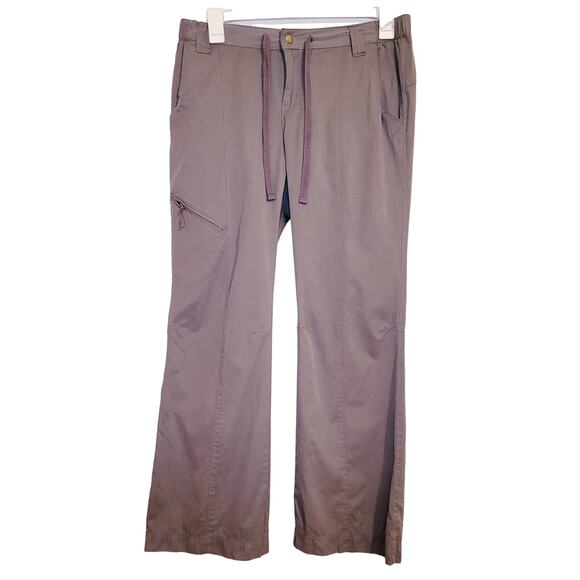 Eddie Bauer womens grey loose fit drawstring cargo utility hiking pants size 10 - Picture 1 of 11